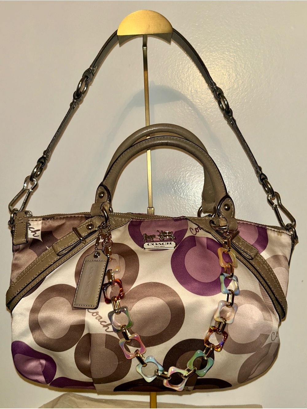 Coach Madison Clover Print Sophia Satchel . 2010 Y2K